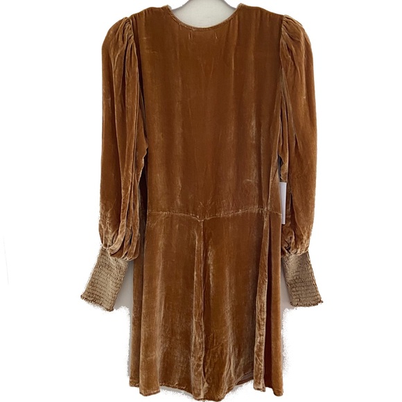 Reformation Boheme Long Sleeve Velvet Wrap Dress - Picture 6 of 16